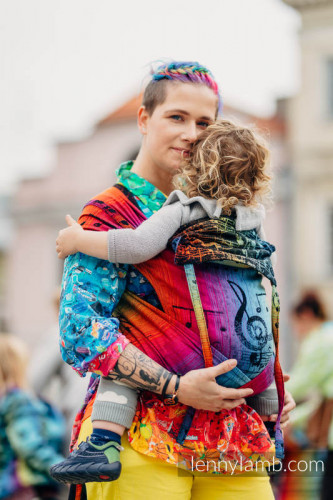 Май-слинг LENNYLAMB Wrap-Tai Carrier Mini Symphony Rainbow Dark