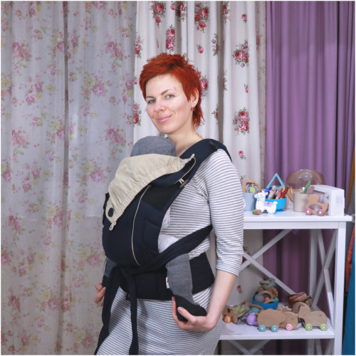 Май-рюкзак HOPPEDIZ BONDOLINO Plus One Size Black-Sand