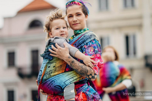Май-слинг LENNYLAMB Wrap-Tai Carrier Mini Symphony Rainbow Dark