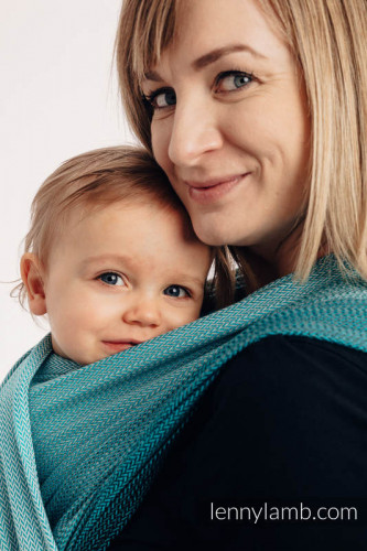 Слинг-шарф LENNYLAMB Little Herringbone Ombre Teal (4,6 м)