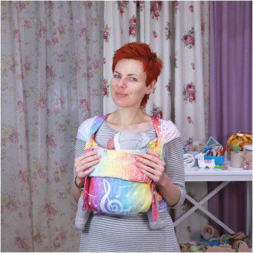 Май-слинг LENNYLAMB Wrap-Tai Carrier Mini Symphony Rainbow Light