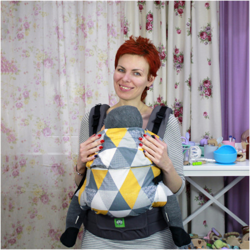 Май-рюкзак LUNA DREAM Grow Up Wrap Big Yellow Triangles
