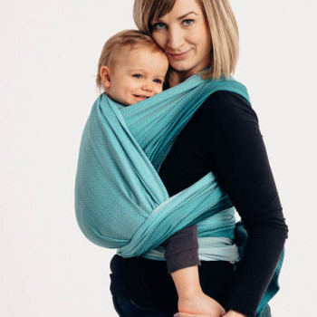 Слинг-шарф LENNYLAMB Little Herringbone Ombre Teal (4,6 м)