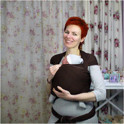 Трикотажный слинг-шарф HOPPEDIZ Chestnut Bio