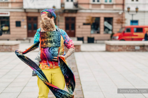 Май-слинг LENNYLAMB Wrap-Tai Carrier Mini Symphony Rainbow Dark