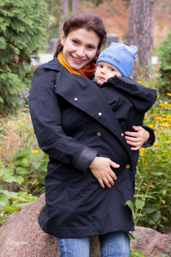 Слингоплащ LENNYLAMB Trench Coat 3 в 1 (размер S, чёрный)