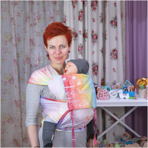 Май-слинг LENNYLAMB Wrap-Tai Carrier Mini Symphony Rainbow Light