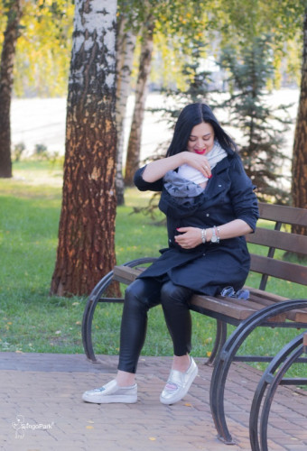 Слингоплащ LENNYLAMB Trench Coat 3 в 1 (размер S, чёрный)