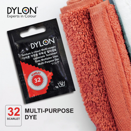 Многоцелевой краситель для ручного окрашивания ткани DYLON Multipurpose Scarlet