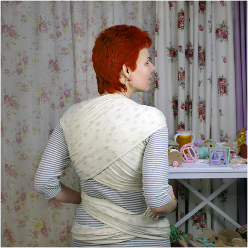 Трикотажный слинг-шарф DIDYMOS Jersey Doubleface Stars Colour Growth Cotton