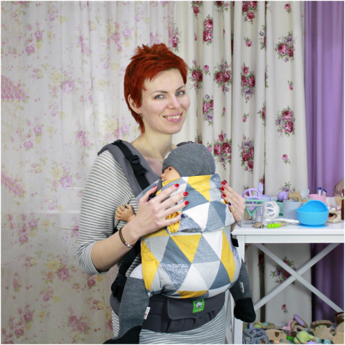 Май-рюкзак LUNA DREAM Grow Up Wrap Big Yellow Triangles