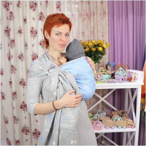 Cлинг с кольцами LUNA DREAM Words of Love Blue