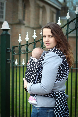 Слинг-шарф YARO SLINGS Polka Dot Contra Black White (3,6 м)