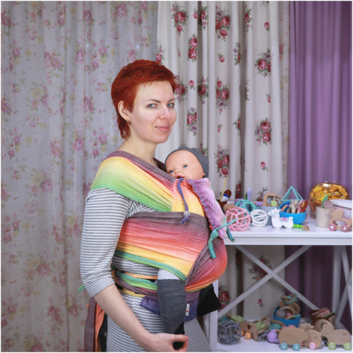 Май-слинг GIRASOL WrapMySol Buckle Rainbow Dreamer