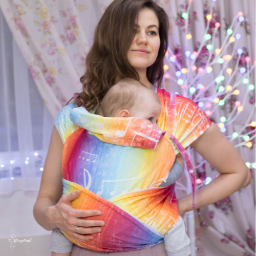 Май-слинг LENNYLAMB Wrap-Tai Carrier Mini Symphony Rainbow Light