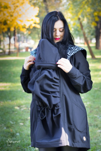 Слингокуртка LENNYLAMB Softshell 3 в 1 (размер S, чёрный)