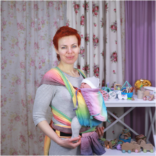 Май-слинг GIRASOL WrapMySol Buckle Rainbow Dreamer