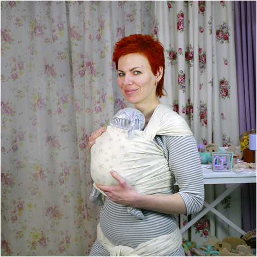 Трикотажный слинг-шарф DIDYMOS Jersey Doubleface Stars Colour Growth Cotton