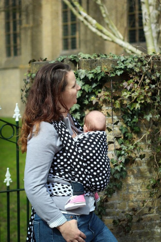 Слинг-шарф YARO SLINGS Polka Dot Contra Black White (3,6 м)