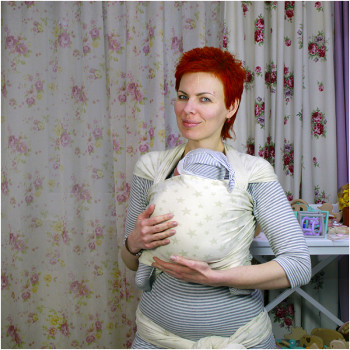 Трикотажный слинг-шарф DIDYMOS Jersey Doubleface Stars Colour Growth Cotton