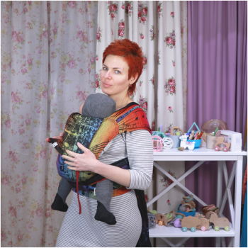 Май-слинг LENNYLAMB Wrap-Tai Carrier Mini Symphony Rainbow Dark