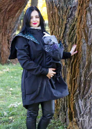 Слингокуртка LENNYLAMB Softshell 3 в 1 (размер M, чёрный)