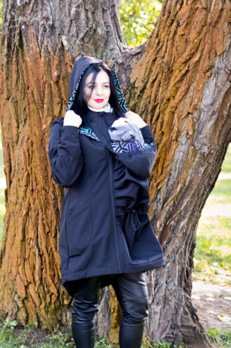 Слингокуртка LENNYLAMB Softshell 3 в 1 (размер S, чёрный)
