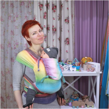 Май-слинг GIRASOL WrapMySol Buckle Rainbow Dreamer