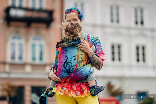 Май-слинг LENNYLAMB Wrap-Tai Carrier Mini Symphony Rainbow Dark