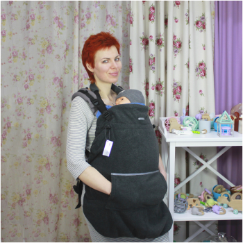Слингонакидка HOPPEDIZ New Fleece-Cover Basic Anthracite