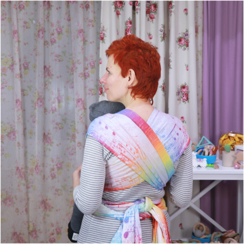 Май-слинг LENNYLAMB Wrap-Tai Carrier Mini Symphony Rainbow Light