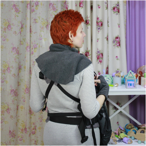 Непромокаемая слингонакидка HOPPEDIZ New Fleece-Cover 3 в 1 Anthracite