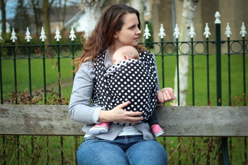 Слинг-шарф YARO SLINGS Polka Dot Contra Black White (3,6 м)