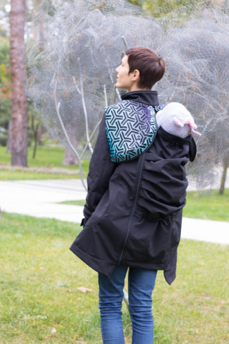 Слингокуртка LENNYLAMB Softshell 3 в 1 (размер S, чёрный)
