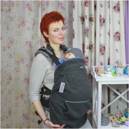 Слингонакидка HOPPEDIZ New Fleece-Cover Basic Anthracite