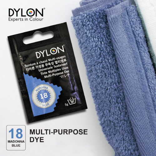 Многоцелевой краситель для ручного окрашивания ткани DYLON Multipurpose Madonna Blue
