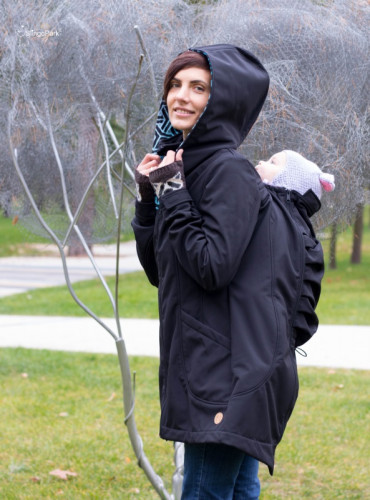Слингокуртка LENNYLAMB Softshell 3 в 1 (размер S, чёрный)