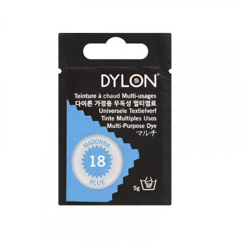 Многоцелевой краситель для ручного окрашивания ткани DYLON Multipurpose Madonna Blue