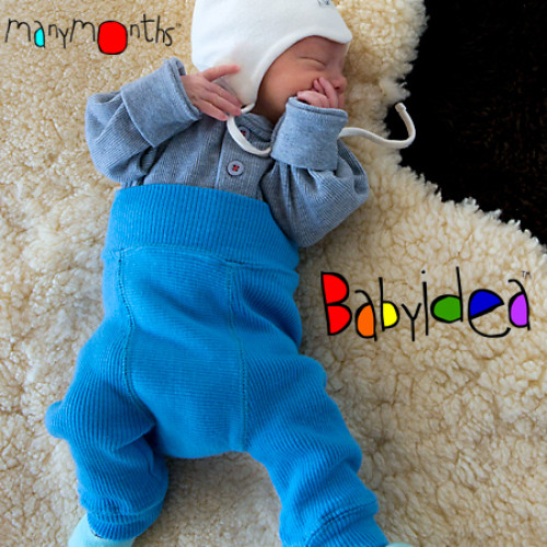 Термоштанишки из двойного слоя шерсти мериноса MAM Manymonths (размер XS, голубой)