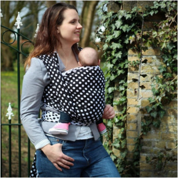 Слинг-шарф YARO SLINGS Polka Dot Contra Black White (3,6 м)