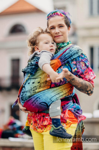 Май-слинг LENNYLAMB Wrap-Tai Carrier Mini Symphony Rainbow Dark