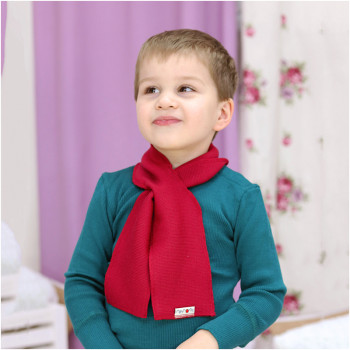 Шарфик из шерсти мериноса MAM ManyMonths (размер 80-92/98+, бордовый)