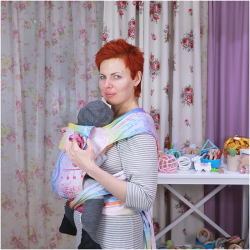 Май-слинг LENNYLAMB Wrap-Tai Carrier Mini Symphony Rainbow Light